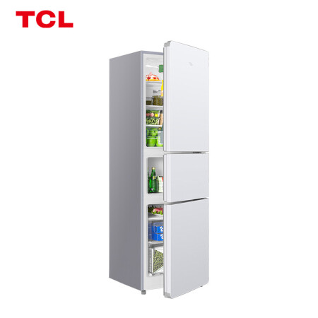 TCL 201升 三门电冰箱 中门宽幅变温 小型冰箱 环保养...