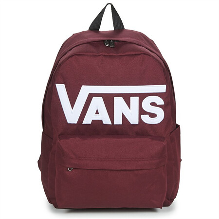 VANS范斯情侣款大容量运动双肩背包休闲学生书包旅行包酒红色...
