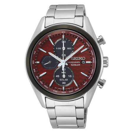精工（SEIKO）太阳能手表 三眼计时系列男士腕表 百搭时尚...