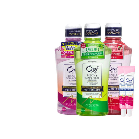 皓乐齿（Ora2）漱口水 花香3支套装茉莉460ml+苹果4...