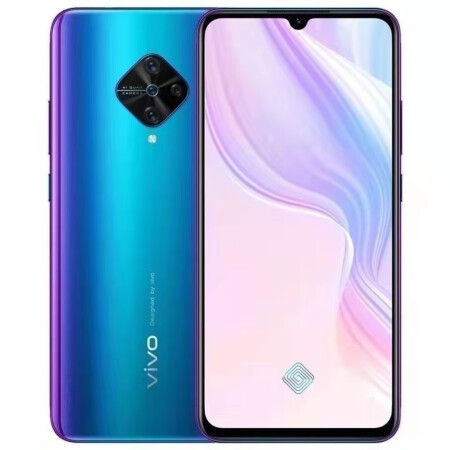 vivo y9s大屏遊戲手機全網通4g輕薄老人學生2手機美顏拍照 星雲藍 9成