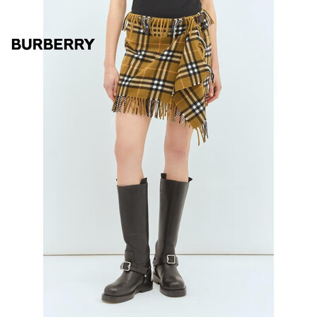 博柏利（BURBERRY） 新季品 奢侈品 女士 格纹羊毛羊...