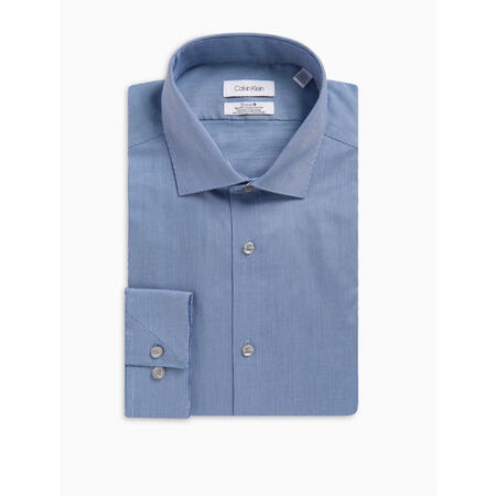 克莱恩ck衬衫男商务正装纯棉长袖衬衣22301679 vallarta 14h 32-33