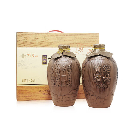 塔牌绍兴黄酒 原酒冬酿花雕酒陶坛装礼盒 半干型 1.5L 2...