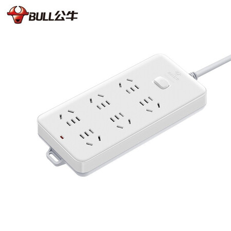 公牛(bull)gn-109k 新国标插座/插线板/插排/排插/接线板/拖线板 6位