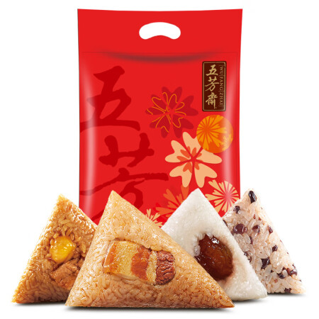 五芳斋礼袋装猪肉粽子端午嘉兴肉粽子礼包批发早餐【25年2月到...