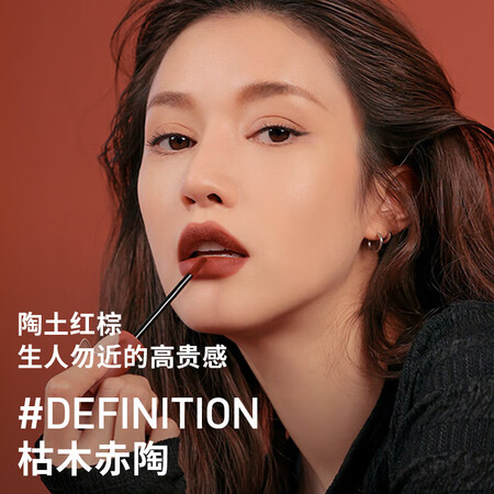 3CE丝绒唇釉#DEFINITION 4g枯木赤陶酒渍杨梅哑...