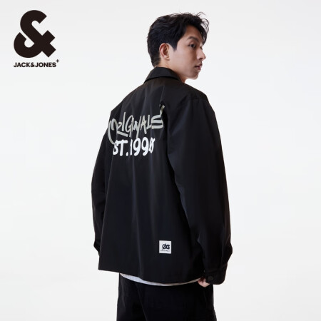 杰克·琼斯（JACK&JONES）男装春秋款外套男宽松休闲印...