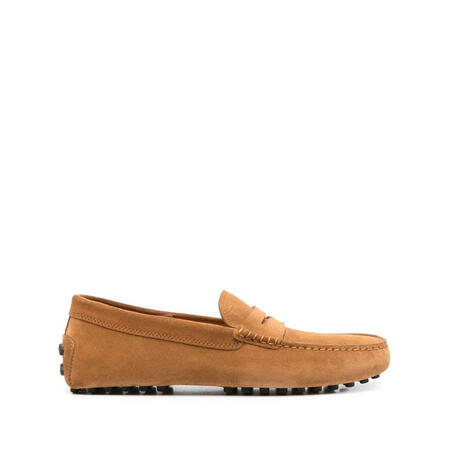 托德斯（TOD'S ）男士圆头绗缝乐福鞋翻毛皮皮革...