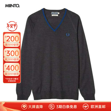 FRED PERRY Fred Perry  V 领套头衫 ...