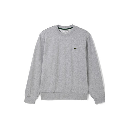 LACOSTE法国鳄鱼 logo标饰圆领长袖卫衣 男款 灰色...