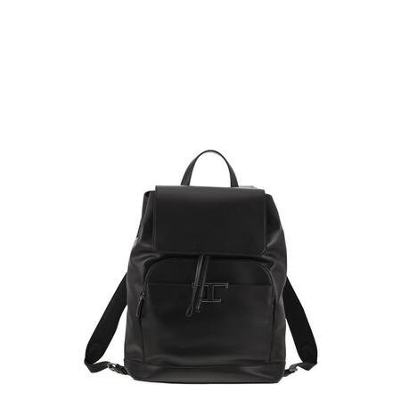 TOD'S小牛皮男士双前袋磁扣背包 黑色 OSON...