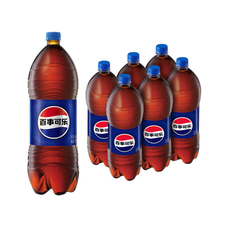 百事可乐 Pepsi 碳酸饮料整箱 2L*6瓶 (新老包装随...