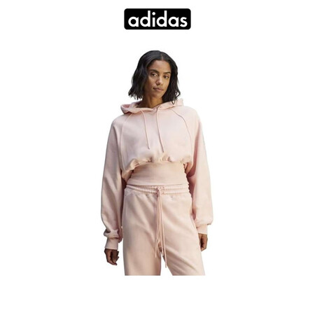 阿迪达斯 （adidas） 奢侈品 女士 短款连帽衫 vap...