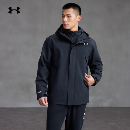 安德玛（UNDERARMOUR）春夏男女防水三合一训练运动外...