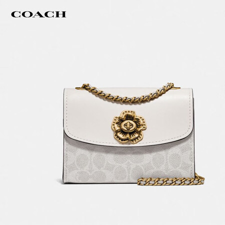 蔻驰（COACH）女包奢侈品专柜款Parker山茶花斜挎包3...