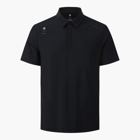 迪桑特（DESCENTE）男士短袖POLO衫 简约日常百搭柔软吸汗透气轻便短袖上衣 BLACK黑色 L (100)【图片 价格 品牌 报价】-京东