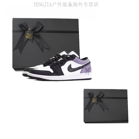 Jordan【定制球鞋】  Air  1 LOW 皮革 圣诞...