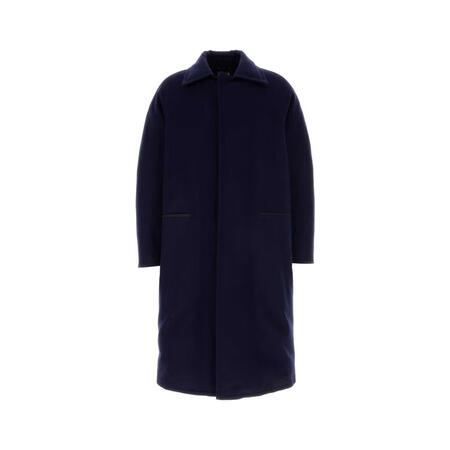 杰尼亚（Zegna）男士经典深蓝羊绒大衣内衬 Blue 均码...