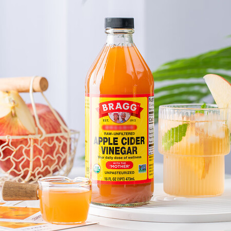 BRAGG美国进口 浓浆苹果醋饮料473ml 原浆发酵无过滤...