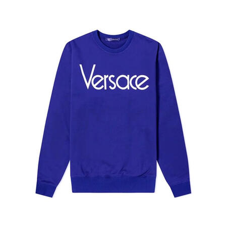 范思哲（VERSACE）刺绣长袖卫衣字母印花男士休闲运动服饰...