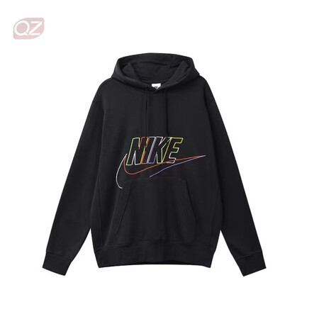 耐克（NIKE）男款刺绣大LOGO美式复古加绒保暖连帽套头卫...