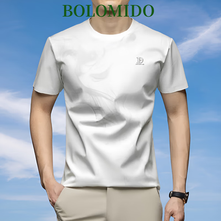 Bolomido奢侈高端品牌男装时尚印花短袖冰丝T恤夏新款中...