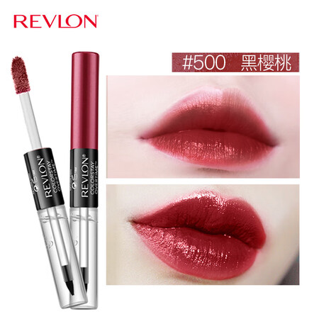 露华浓（Revlon）持久锁色双头唇彩口红不掉色不沾杯唇蜜唇...