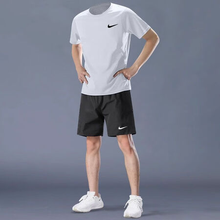 耐克（NIKE）运动套装男夏季冰丝速干衣t恤跑步训练短袖短裤...