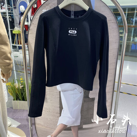 斐乐（FILA）女装新款休闲简约修身短款长袖T恤F11W44...