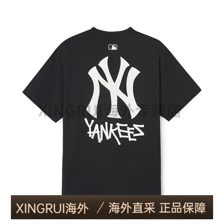 美职棒（MLB）官方 情侣大logo休闲时尚短袖吸湿速干运动...