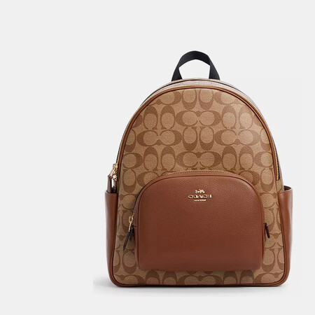 蔻驰（COACH）奢侈品女包标志帆布COURT双肩包5671...