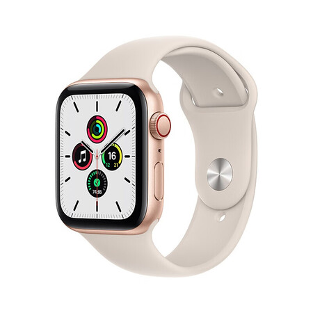 apple watch se 智能手表 gps款44毫米运动版金色 星光色(q53)