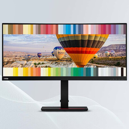 联想（Lenovo）ThinkVision T34W-30 34英寸21:9超宽窄边框4K高清曲面显示器/旋转升降/Type-C接口/三年保修