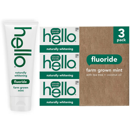 Hello Naturally *含氟牙膏 天然薄荷味和茶树...