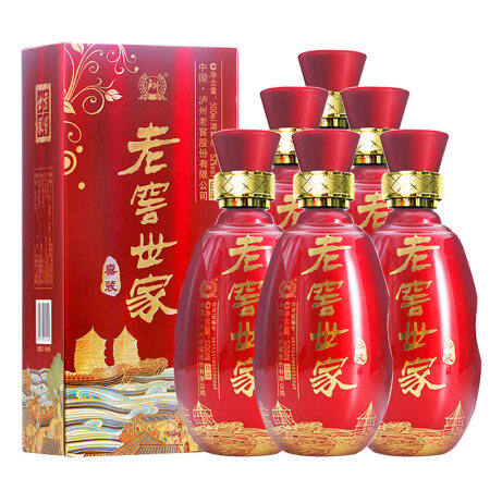 泸州老窖 老窖世家 喜装 白酒 52度 500ml*6瓶 整...