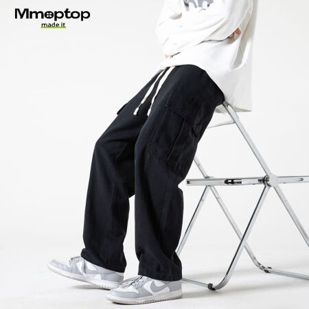 MMOPTOP机能风纯棉工装裤男士春夏季美式伐木直筒阔腿休闲...