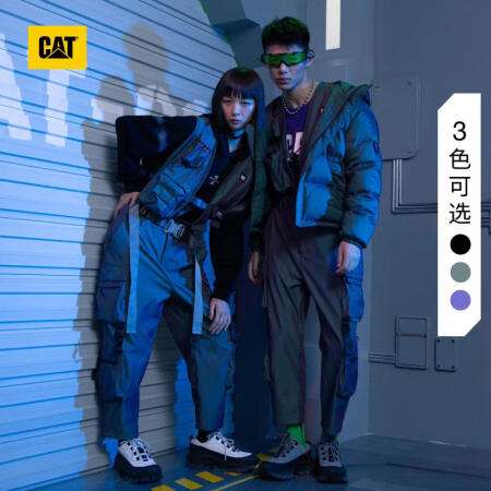 CAT卡特×新世纪福音战士EVA联名羽绒服男 中长款保暖羽绒...