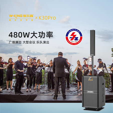 维尔晶K30Pro户外大功率480W舞台K歌蓝牙音响广场级大...