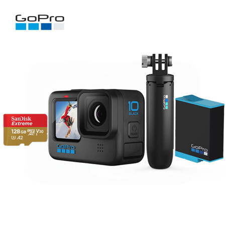 Goprohero10 Gopro Hero10 Black运动相机户外骑行水下防水记录防抖vlog数码运动 摄像机 含shorty自拍杆 原电 128g卡 行情报价价格评测 京东