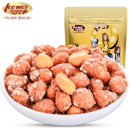 可味（KEWEI）琥珀花生米酥脆多味花生坚果炒货蜂蜜香辣味下...