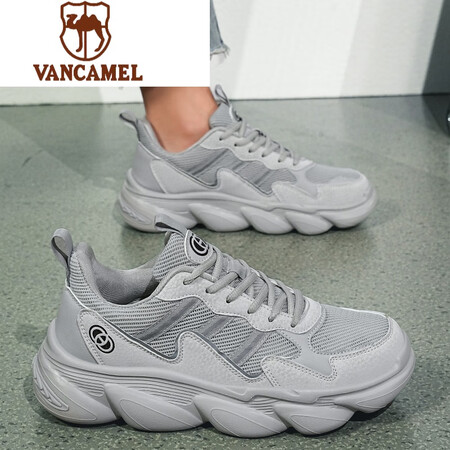 西域骆驼vancamel品牌中青年男士欧洲站老爹鞋休闲运动鞋鞋新款踩屎感