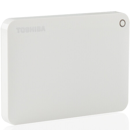 
                                        东芝（TOSHIBA）500GB USB3.0 移动硬盘 V8 CANVIO高端系列 2.5英寸 清新白 时尚轻薄                