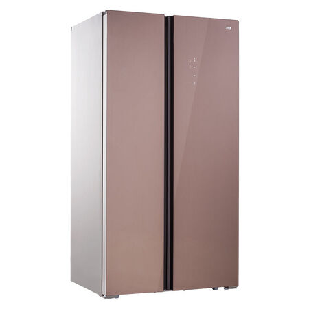 【99新】美菱雅典娜变频节能风冷无霜对开门冰箱钢化玻璃面板meiling