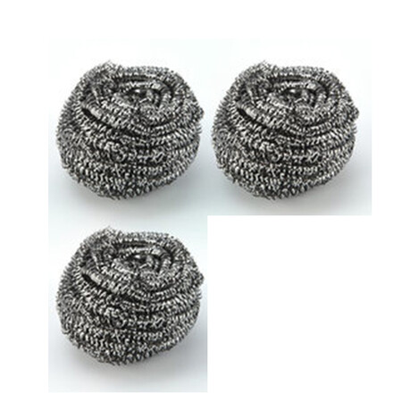 钢丝球 家用洗碗碟钢丝球圆形除锈厨房刷锅金属清洁球 钢丝刷 3个