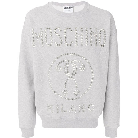 莫斯奇诺/男装 44107 question mark 徽标卫衣 grey 50