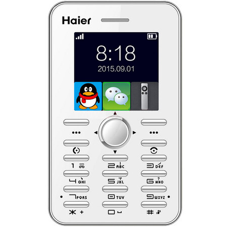 海尔(Haier)M312移动/联通2G卡片儿童手机 手机 珍光白 官方标配