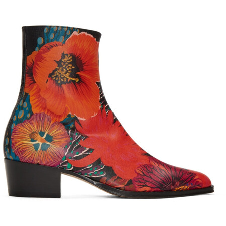 保罗·史密斯/男鞋 94946 mapleton 黑色花朵靴子 图片色 uk 6 = it