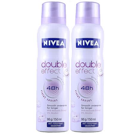 进口装妮维雅女士香体喷雾150ml 双效柔滑2支
