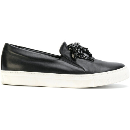 范思哲 versace 奢侈品女鞋 medusa 直入式板鞋 black 36.